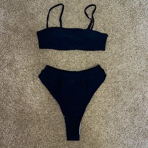 Black high waisted bikini